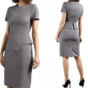 Ted Baker | Janza Tailored Asymmetric Dress Grey Ted Size 0— US 2